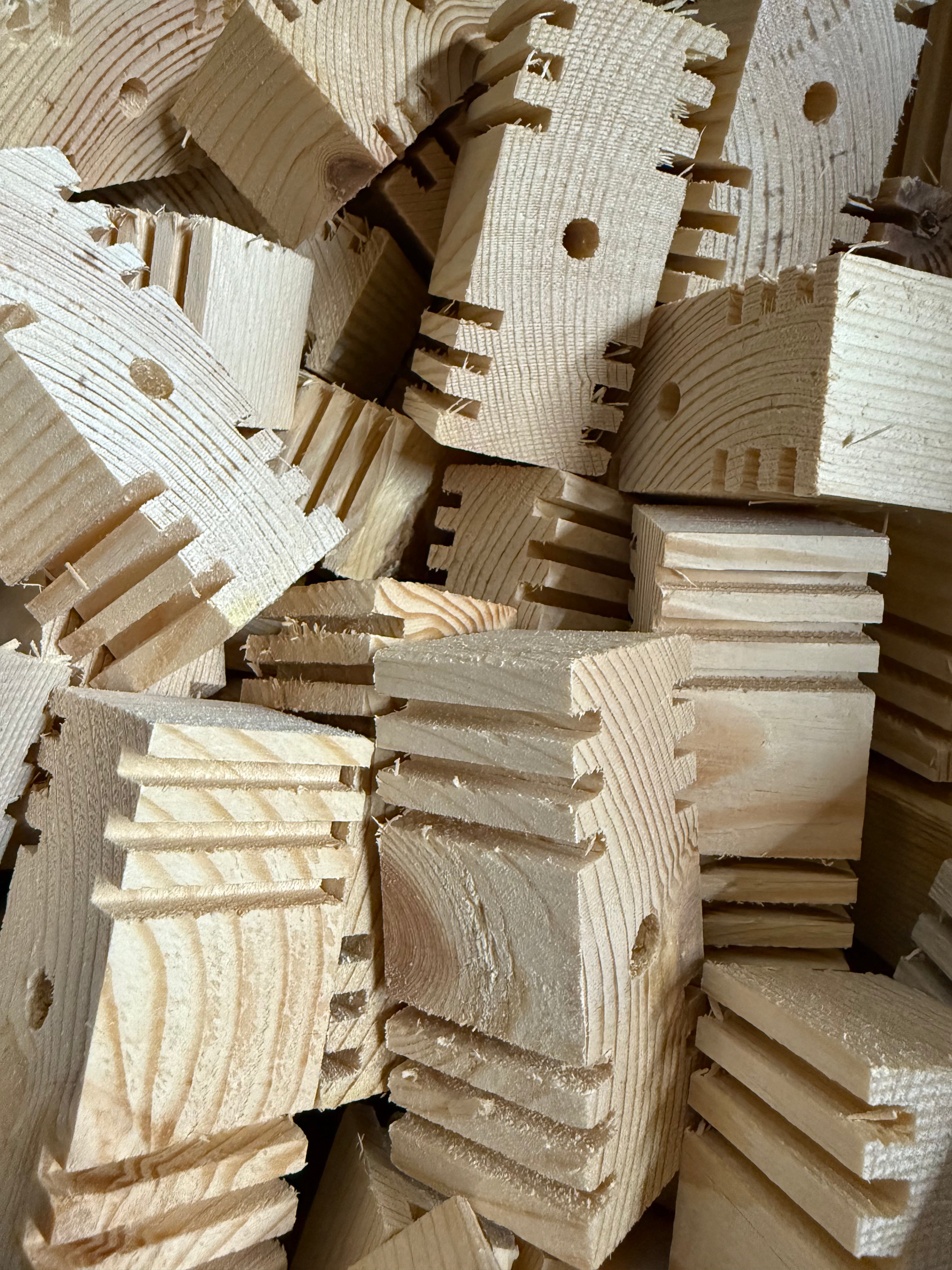 Natural Long Puzzler Blocks - 1.5" Thick - 10 Pack
