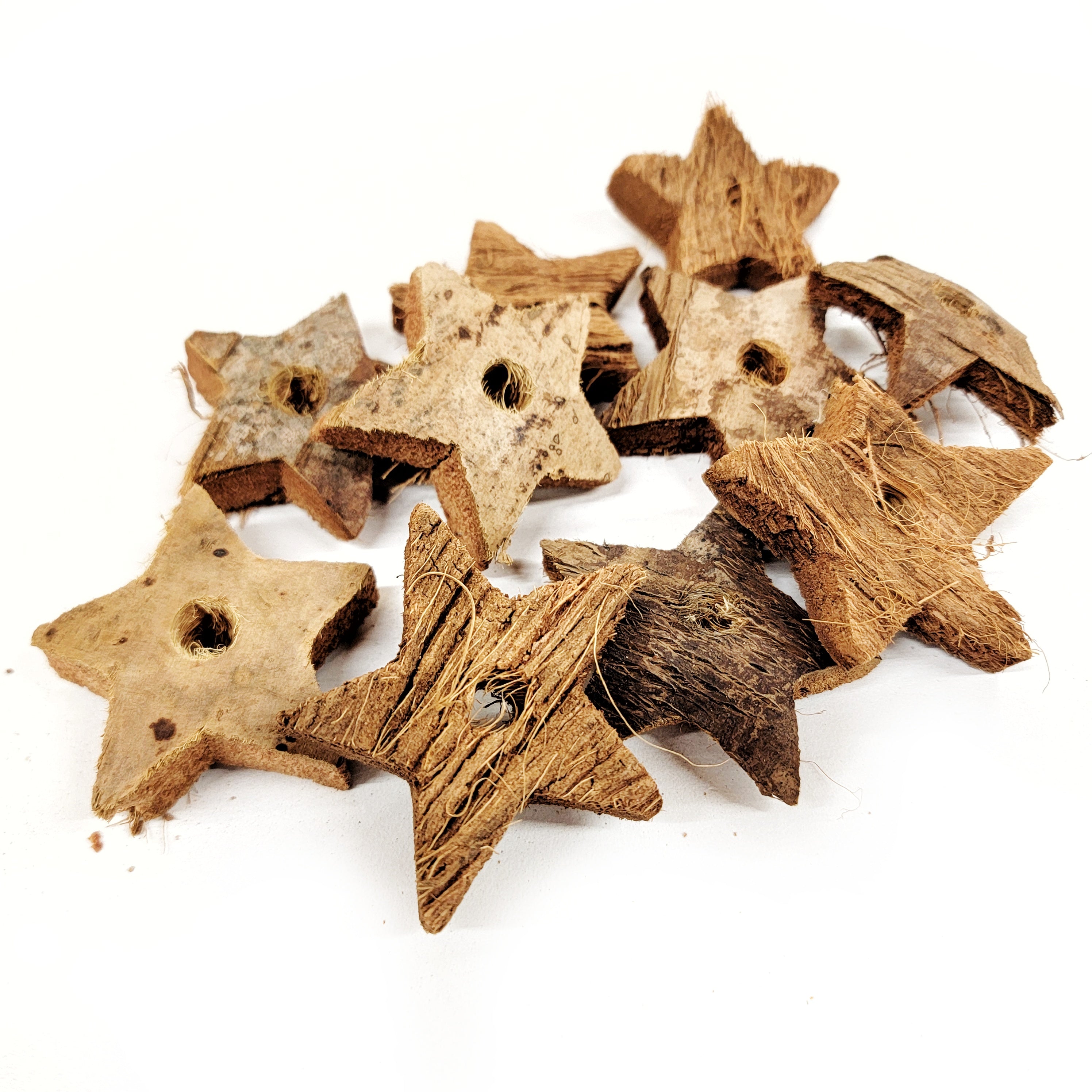 Coconut Husk Stars - 10 Pack