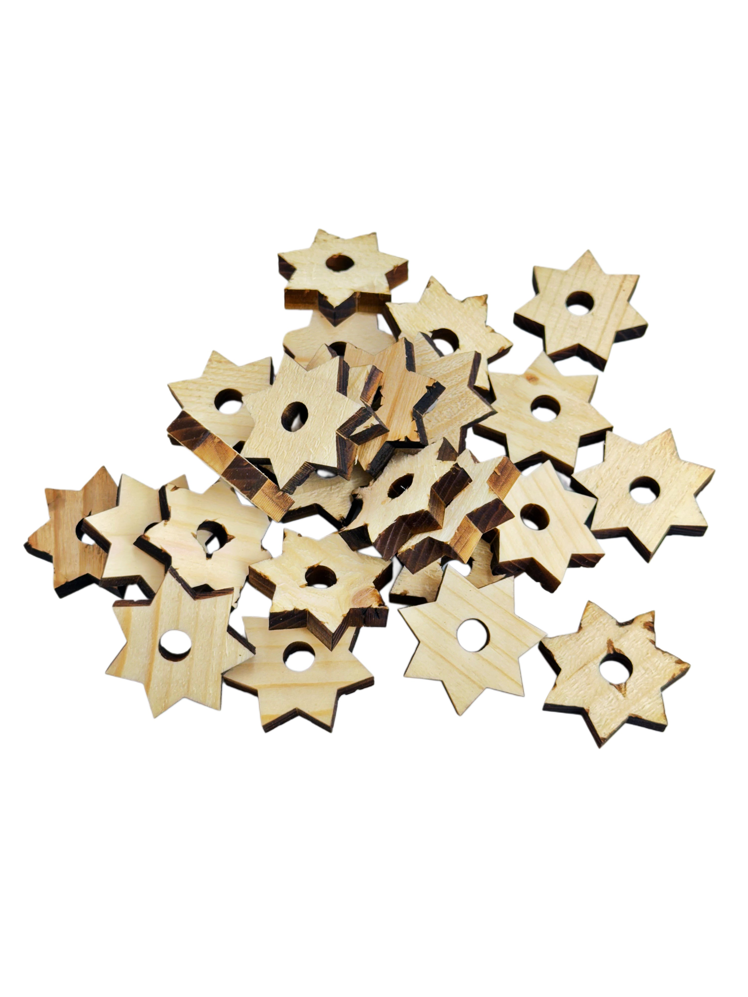 1.25" Pine Starbursts - 25 Pack