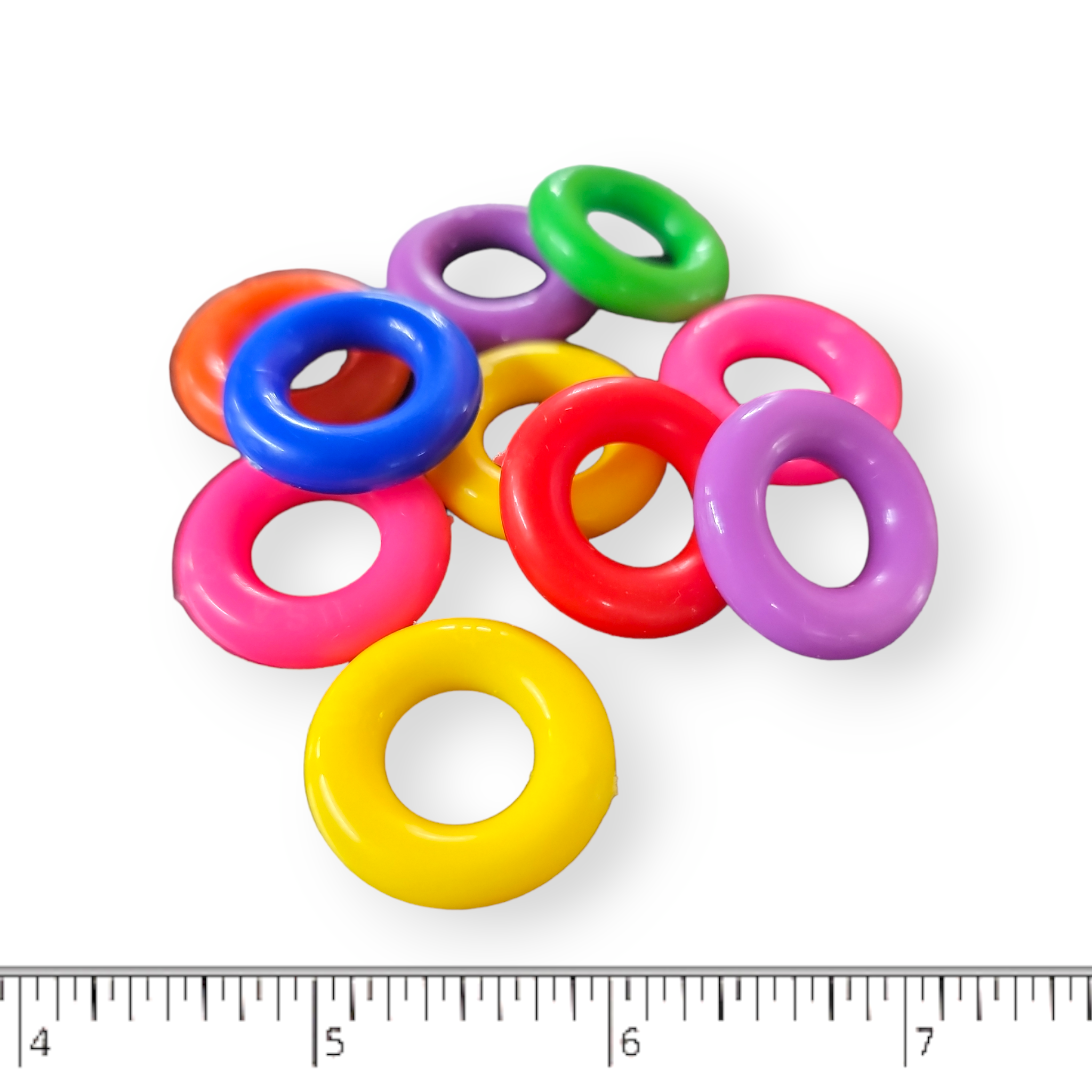 1" Round Plastic Rings - 10 Pack