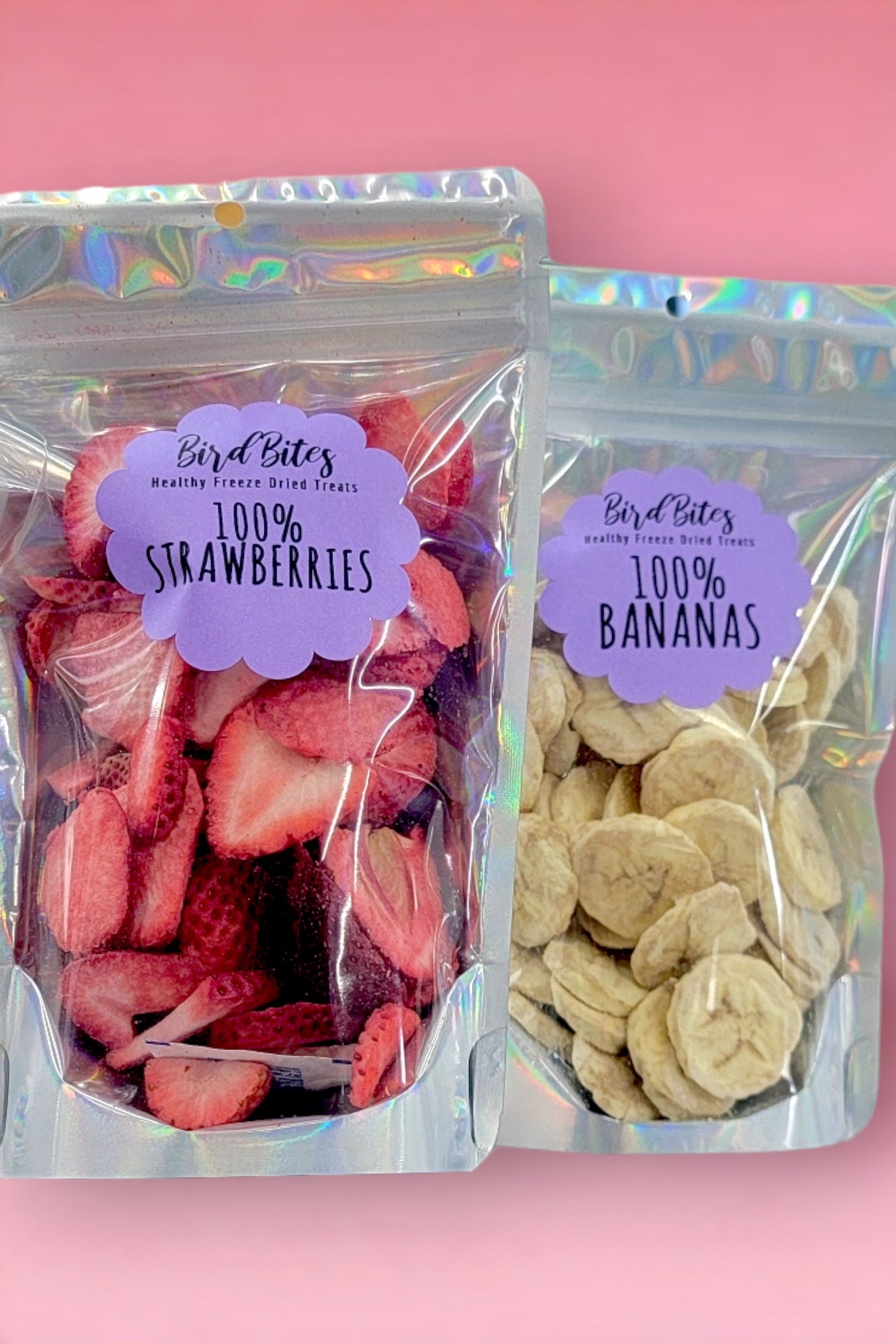 100% Bananas - 1.5 Cups - Bird Bites Healthy Freeze Dried Treats