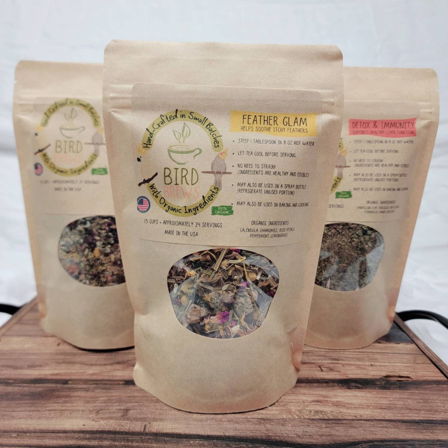 Bird Brews | Avian Tea Blend for Parrots | 3 Flavors to Choose From