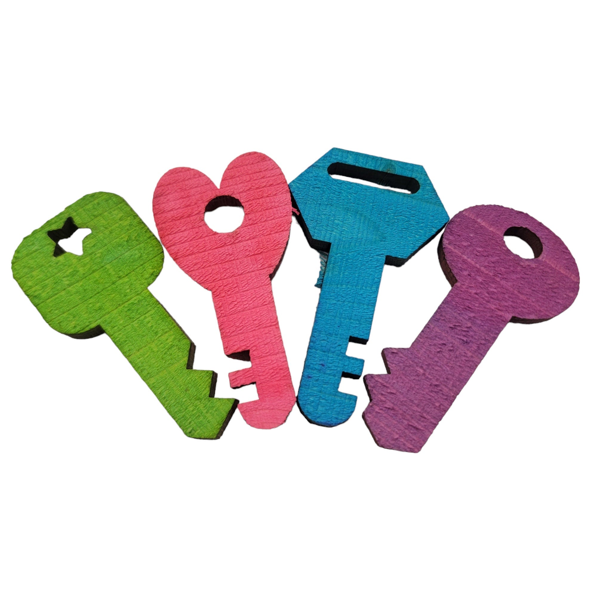 Colorful 3" Pine Keys - 10 Pack - Talon Toy for Parrots, Bird Toy Parts